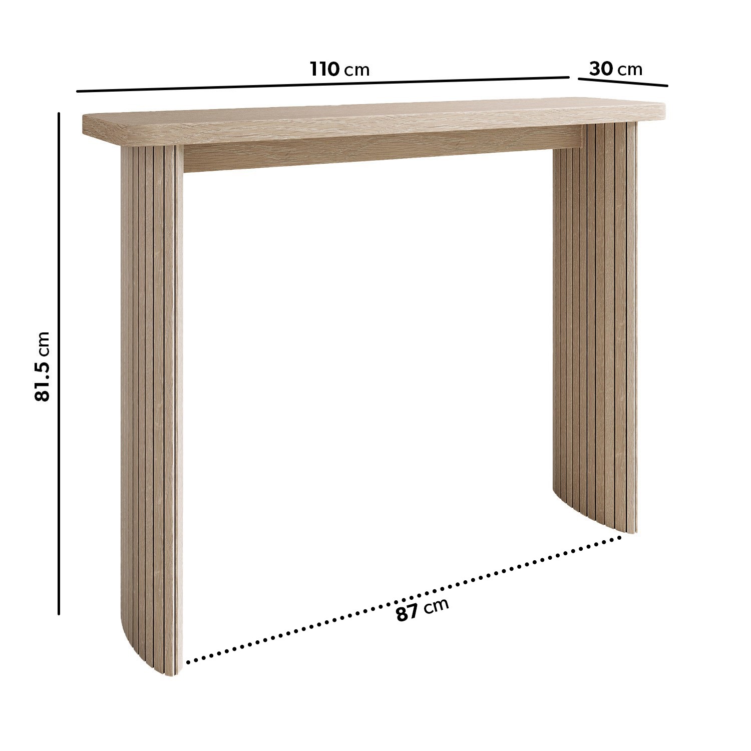 Read more about Narrow light oak console table jarel